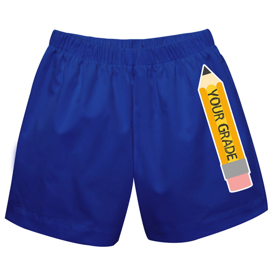 Pencil Your Grade Royal Athletic Shorts
