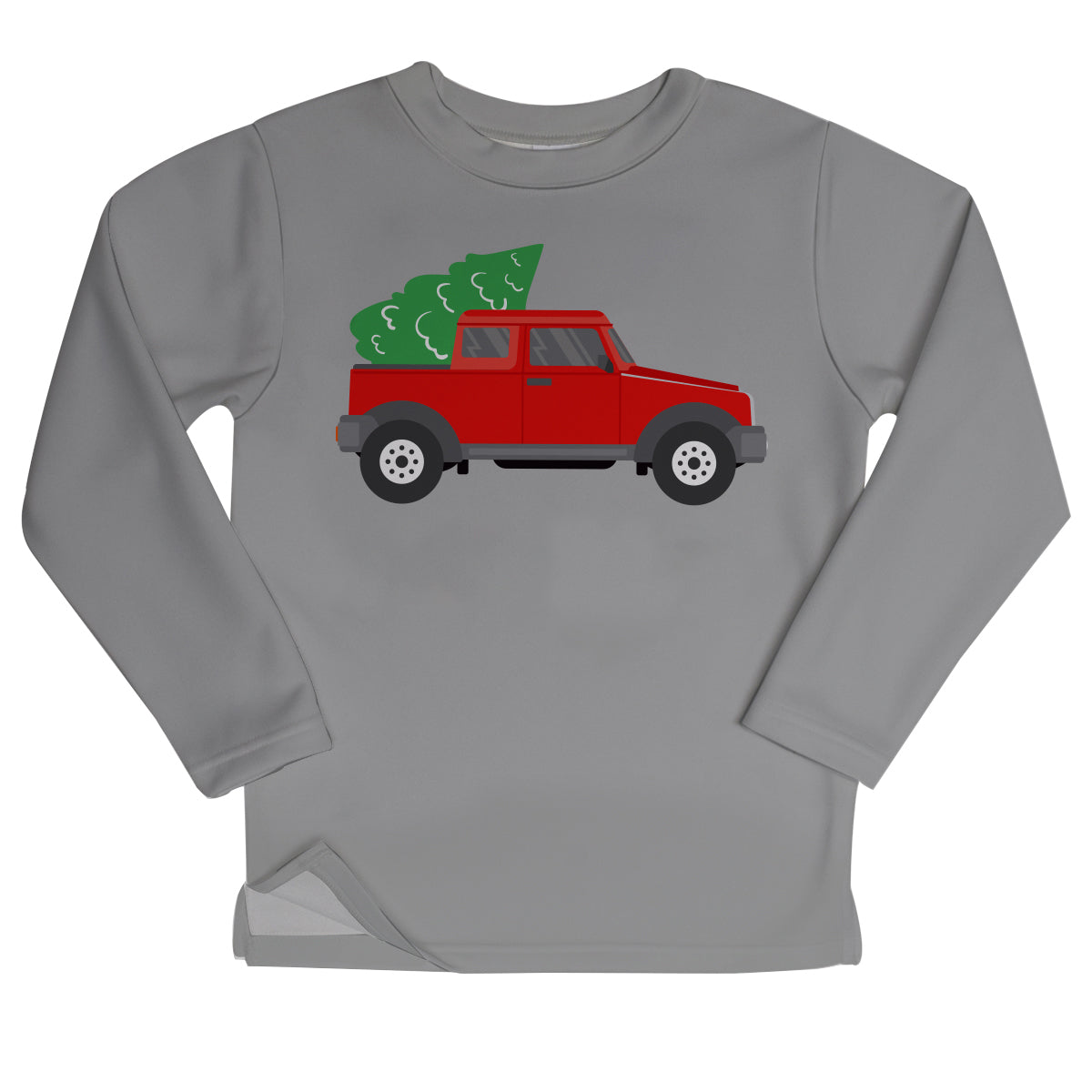Boys gray and red christmas tree sweatshirt with name - Wimziy&Co.