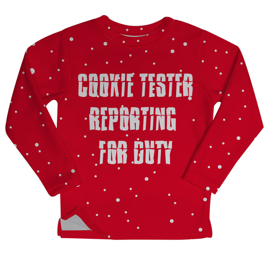Cookie Tester Red Fleece Sweatshirt With Side Vents