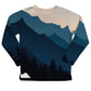 Landscape Blue Fleece Sweatshirt With Side Vents