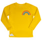 Rainbow Yellow Fleece Sweatshirt with Side Vents