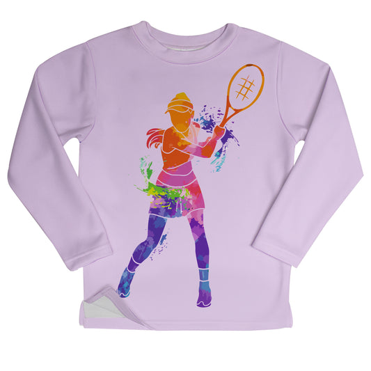 Tennis Lilac Fleece Sweatshirt Side Vents