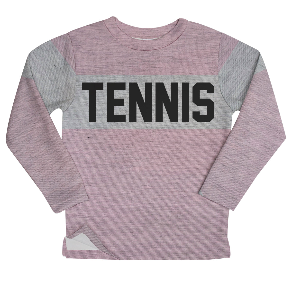 Tennis Pink and Gray Heather Fleece Sweatshirt Side Vents
