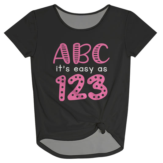 ABC It´s Easy As 123 Black Knot Top - Wimziy&Co.