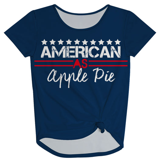 American as Apple Pie Navy Knot Top - Wimziy&Co.
