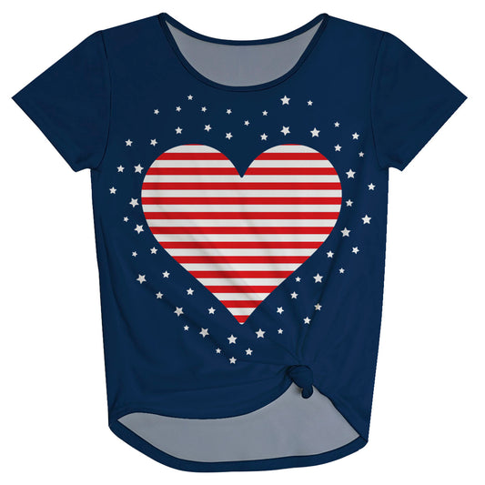 American Heart Navy Knot Top - Wimziy&Co.