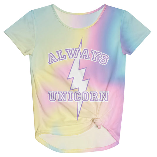 Always Unicorn Yellow and Pink Knot Top - Wimziy&Co.