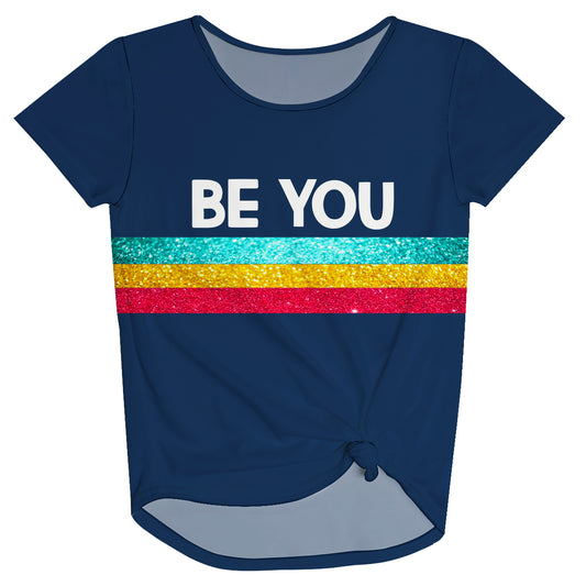 Be You Navy Knot Top - Wimziy&Co.