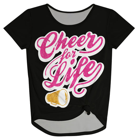 Cheer For Life Black Knot Top