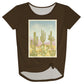 Cactus and Personalized  Name Brown Knot Top - Wimziy&Co.
