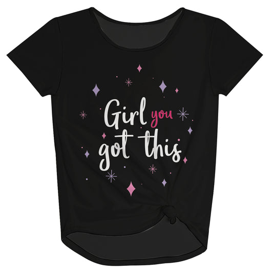 Girl You Got This Black Knot Top - Wimziy&Co.