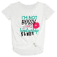 I Am Not Bossy White Knot Top - Wimziy&Co.