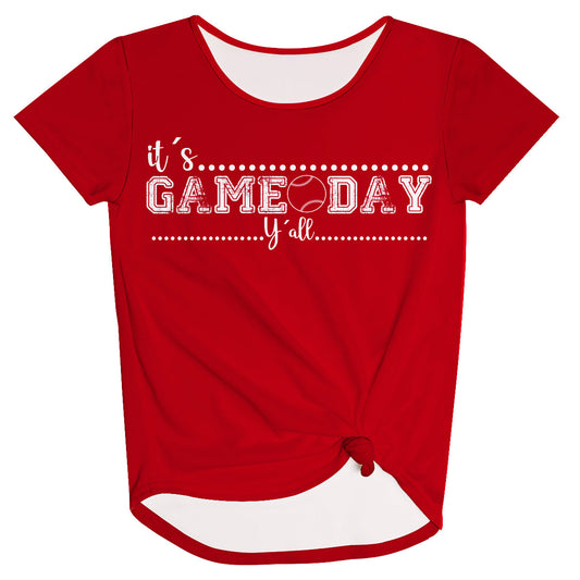 It´s Game Day Red Knot Top