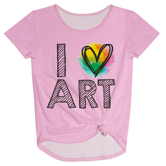 I Love Art Pink Knot Top - Wimziy&Co.