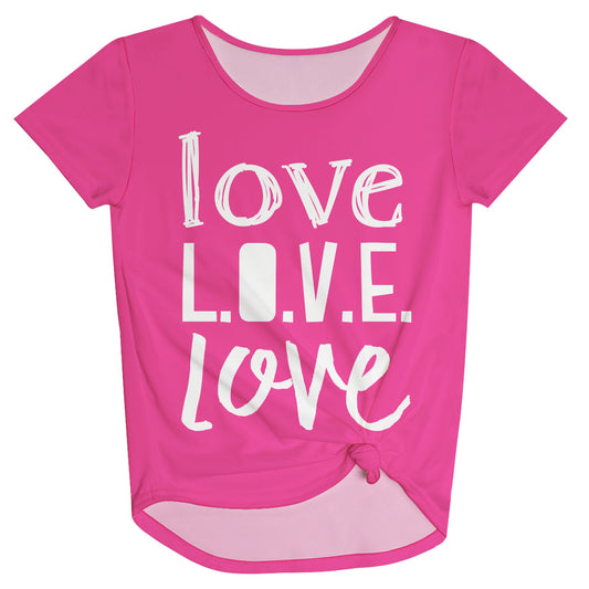 Love Pink Knot Top - Wimziy&Co.