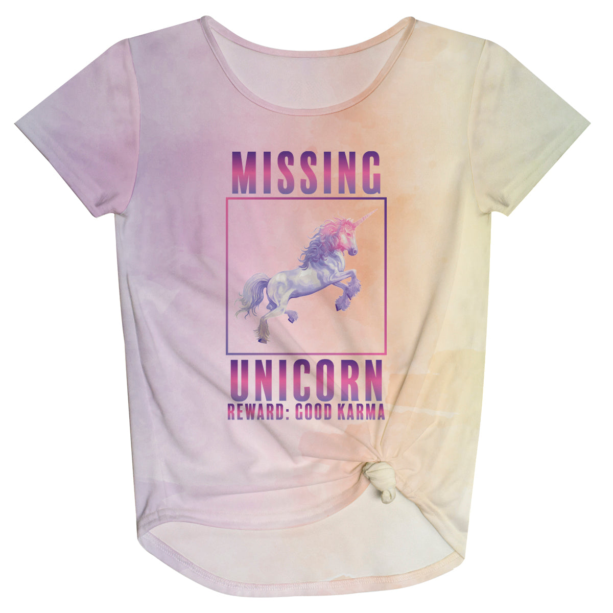 Missing Unicorn Pink and Yellow Degrade Knot Top - Wimziy&Co.