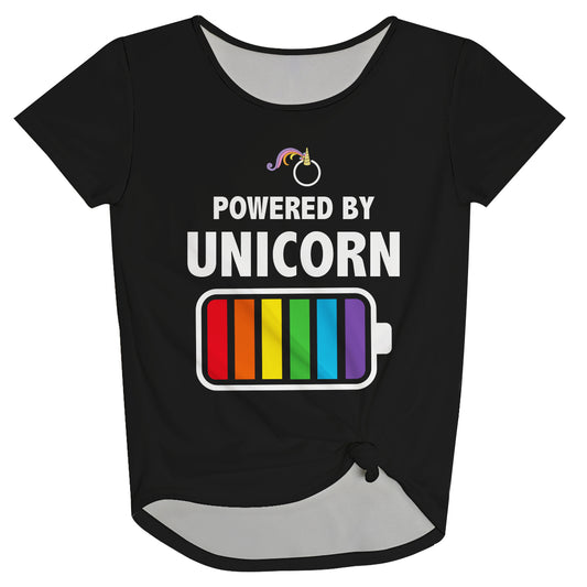 Powered By Unicorn Black Knot Top - Wimziy&Co.