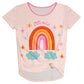 Rainbow Personalized Name Peach Knot Top - Wimziy&Co.