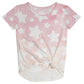 Stars Print Pink Knot Top - Wimziy&Co.