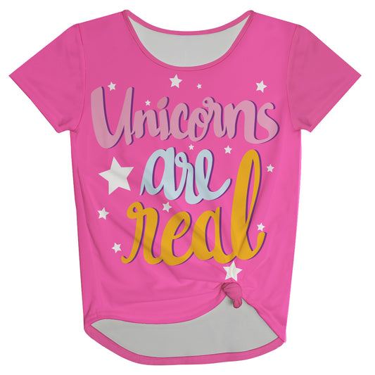 Unicorns Are Real Pink Knot Top