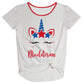 Unicorn Personalized Name White Knot Top - Wimziy&Co.