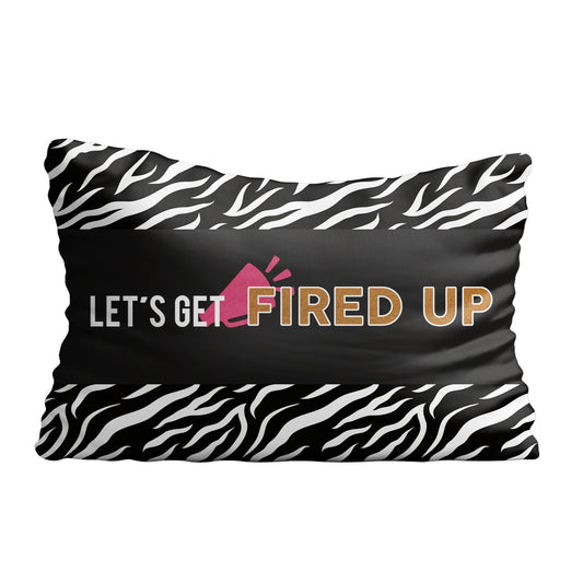 Lets Get Fired Up Black And White Animal Print Pillow Case 20 x 27""