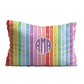 Stars Print Personalized Monogram Rainbow Colors Stripes Pillow Case 20 x 27""