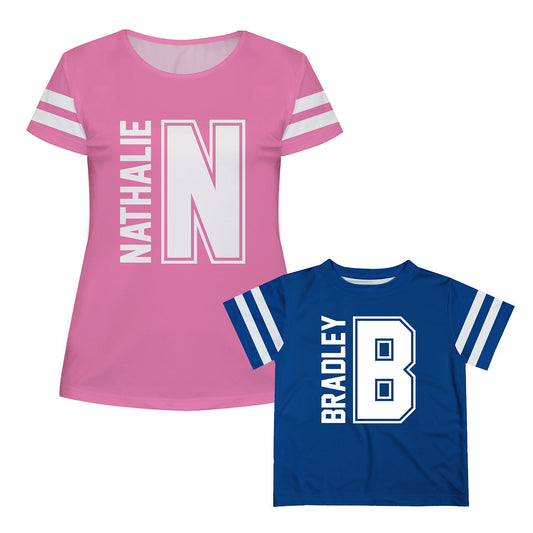 Personalized Initial and Name Short Sleeve Tee Shirt - Wimziy&Co.