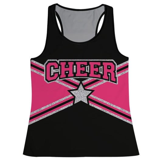 Cheer Black and Pink Tank Top