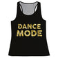 Dance Mode Glitter Black and Gold Tank Top