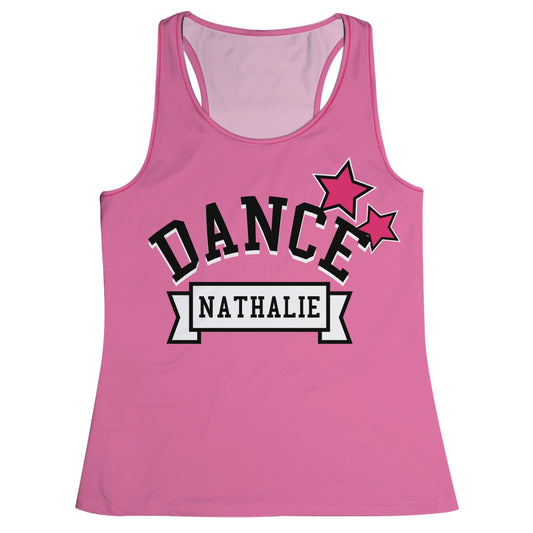 Dance Personalized Name Pink Tank Top