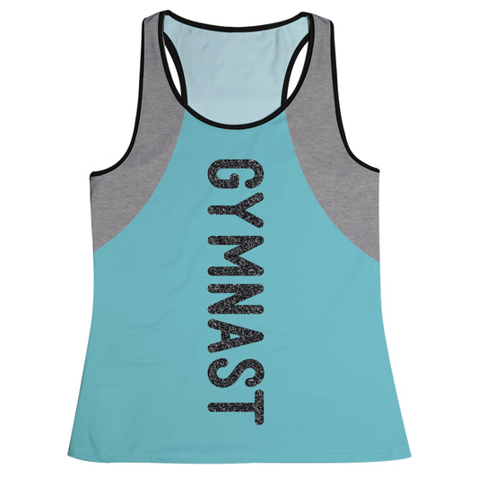Gymnast Turquoise and Gray Tank Top