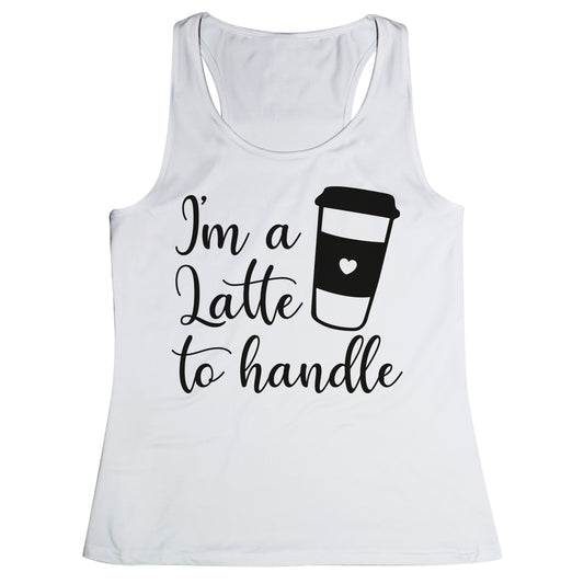I Am A Latte To Handle White Knot Top