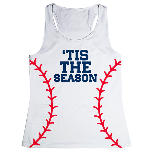 ´Its The Season Baseball White Tank Top