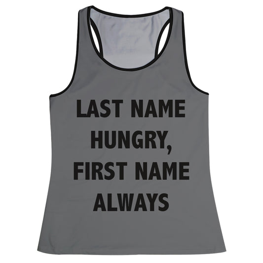 Last Name Hungry Fist Name Always Gray Tank Top - Wimziy&Co.