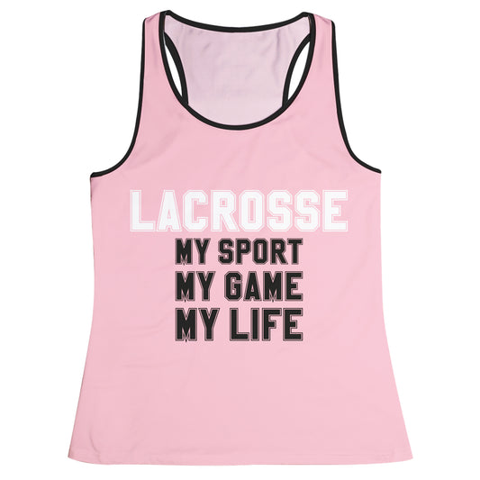 Lacrosse Light Pink and Black Tank Top