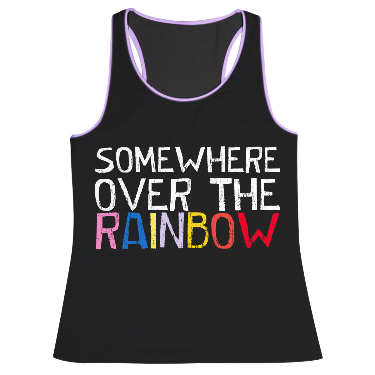 Somewhere Over The Rainbow Black Tank Top - Wimziy&Co.