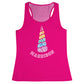 Unicorn Personalized Name Hot Pink Tank Top