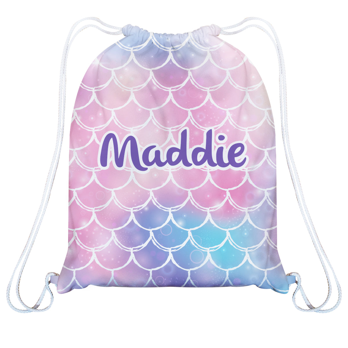 Mermaid Personalized Name Pink Beach Bag 14 x 19""