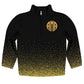 Cheer Monogram Black and Gold Polka Dots Heavy Weight Performance 4-way Stretch 1/4 Zip Pullover