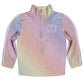 Personalized Monogram Rainbow Colors Degrade Heavy Weight Performance 4-Way Stretch 1/4 Zip Pullover