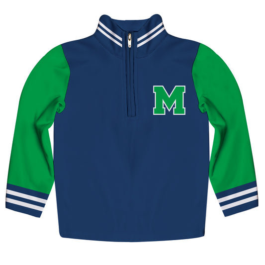 Personalized Initila Name Navy Green Heavy Weight Performance 4-Way Stretch 1/4 Zip Pullover