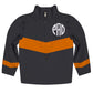 Personalized Monogram Gray and Orange Heavy Weight Performance 4-Way Stretch 1/4 Zip Pullover
