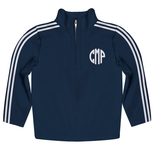 Personalized Monogram Navy Heavy Weight Performance 4-Way Stretch 1/4 Zip Pullover