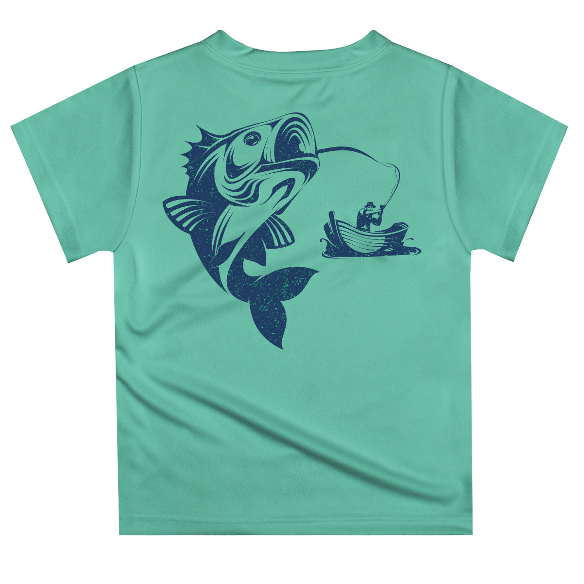 Fishing Green Short Sleeve Tee Shirt With Pocket - Wimziy&Co.
