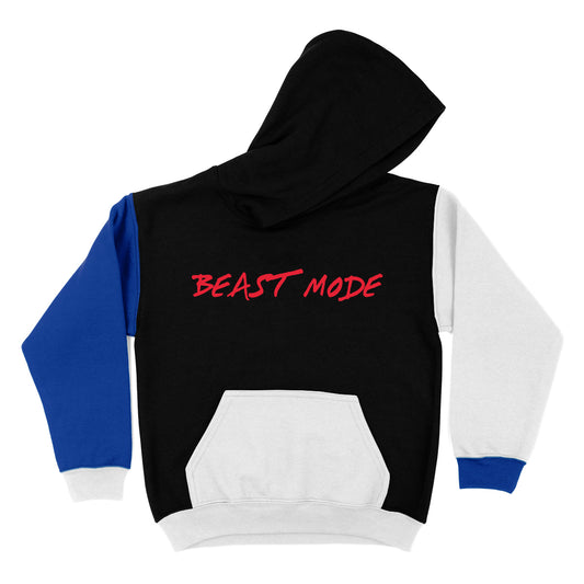Beast Mode Black and White Fleece Long Sleeve Hoodie
