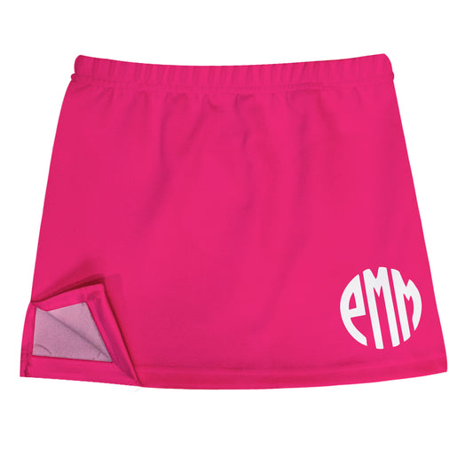 Personalized Monogram Hot Pink Skort With Side Vents