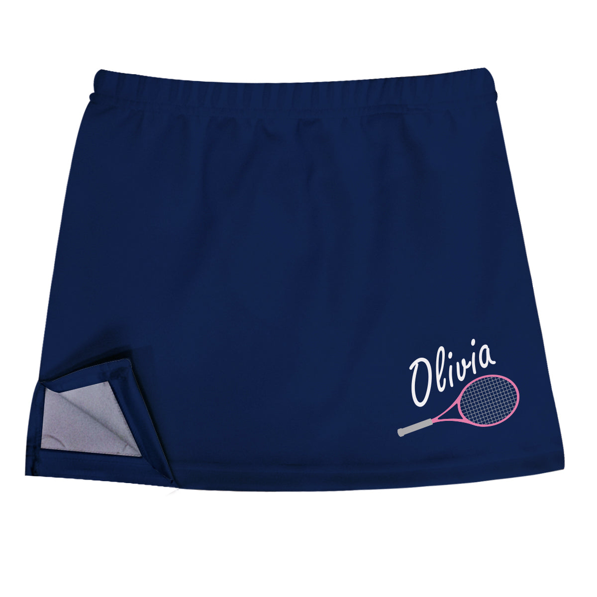 Tennis Personalized Name Navy Skort With Side Vents