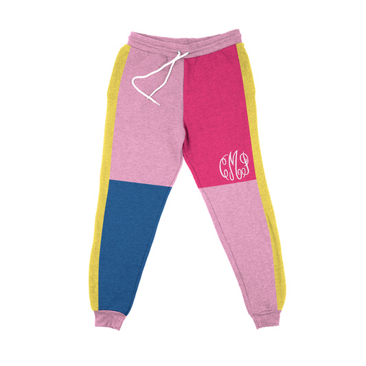 Block Personalized Name Pink and Navy Jogger