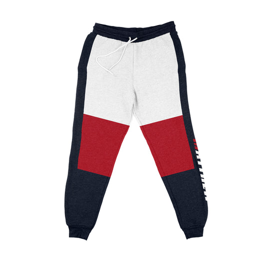 Personalized Name Block Color Red White and Black Jogger